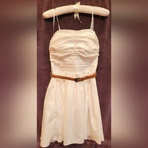 White strapless dress